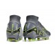 Scarpe Nike Zoom Mercurial Superfly 9 Elite FG Grigio Nero Verde