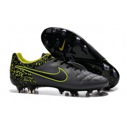 Nuovo Scarpe Calcetto Nike Tiempo Legend V FG ACC Antracide Nero Volt
