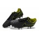 Nuovo Scarpe Calcetto Nike Tiempo Legend V FG ACC Antracide Nero Volt