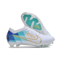 Nike Zoom Mercurial Vapor 15 Elite FG Bianco Blu Oro