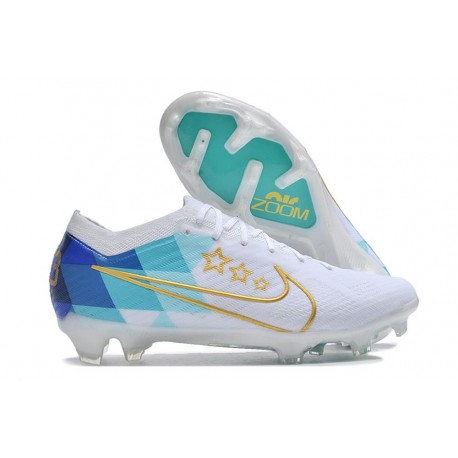 Nike Zoom Mercurial Vapor 15 Elite FG Bianco Blu Oro