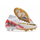 Scarpe Nike Zoom Mercurial Superfly 9 Elite FG MR Bianco Rosso Oro