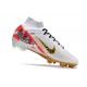 Scarpe Nike Zoom Mercurial Superfly 9 Elite FG MR Bianco Rosso Oro