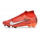 Scarpe Nike Zoom Mercurial Superfly 9 Elite FG MDS Rosso Bianco