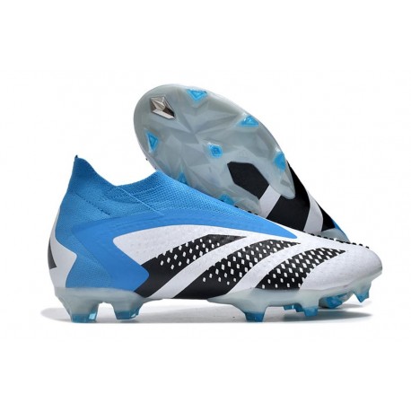 Scarpe da Calcio adidas Predator Accuracy+ FG Bianco Blu Nero