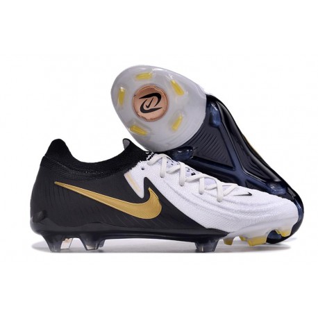 Scarpe da Calcio Nike Phantom GX Elite FG Bianco Nero Oro Metallizzato