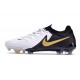 Scarpe da Calcio Nike Phantom GX Elite FG Bianco Nero Oro Metallizzato