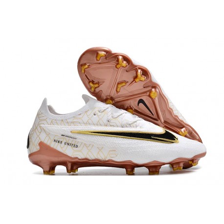 Scarpe da Calcio Nike Phantom GX Elite FG Bianco Oro