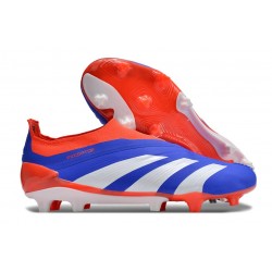 Scarpe adidas Predator Elite Senza Lacci FG Blu Bianco Rosso