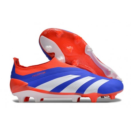 Scarpe adidas Predator Elite Senza Lacci FG Blu Bianco Rosso