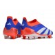 Scarpe adidas Predator Elite Senza Lacci FG Blu Bianco Rosso