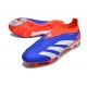 Scarpe adidas Predator Elite Senza Lacci FG Blu Bianco Rosso