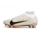 Scarpe Nike Zoom Mercurial Superfly 9 Elite FG Bianco Oro Nero