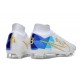 Scarpe Nike Zoom Mercurial Superfly 9 Elite FG Bianco Blu Oro