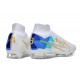 Scarpe Nike Zoom Mercurial Superfly 9 Elite FG Bianco Blu Oro