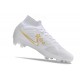 Scarpe Nike Zoom Mercurial Superfly 9 Elite FG Bianco Blu Oro