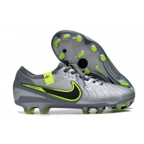 Scarpe Calcio Nike Tiempo Legend 10 Elite FG Grigio Nero Verde