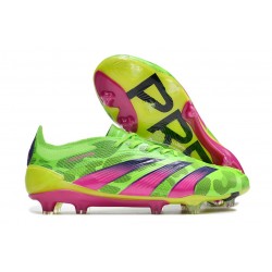 adidas Predator 24 Elite FG Generation Pred Grön Rosa Lucid Lemon LIMITED EDITION