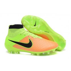 Scarpe da Calcio Nuovo Nike Magista Obra FG Pelle Giallo Verde Nero