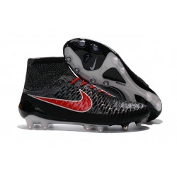 Scarpe da Calcio Nuovo Nike Magista Obra FG Nero Rosso