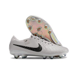 Scarpe Calcio Nike Tiempo Legend 10 Elite FG Grigio Atmosfera Nero