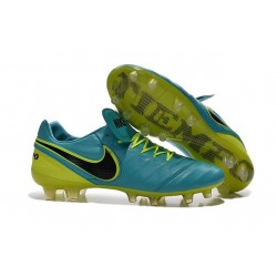 Nike Tiempo Legend VI FG Nuovo 2016 Scarpe da Calcio Blu Volt Nero