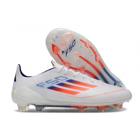 Scarpe da Calcio adidas F50 Elite FG Bianco Blu Rosso