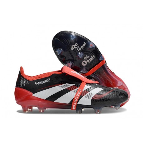 Scarpe da Calcio adidas Predator Elite FT FG X MOMENTS Nero Bianco Rosso Vivido