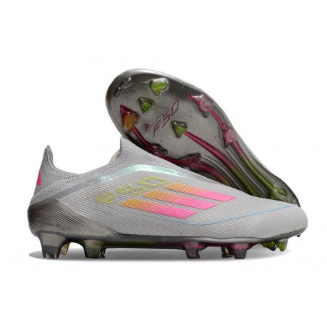 adidas F50 Elite Laceless FG Scarpe Grigio Rosa