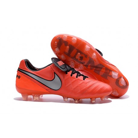 Nike Tiempo Legend VI FG Nuovo 2016 Scarpe da Calcio Arancio Bianco