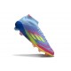 Scarpa adidas F50 Elite Mid FG Blu Fusion Limone Lucido Rosa Lucido