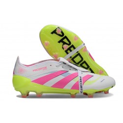 Scarpe da Calcio adidas Predator Elite FT FG Bianco Rosa Lucido Limone Lucido
