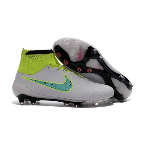 Scarpe da Calcio Nuovo Nike Magista Obra FG Bianco Verde