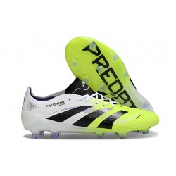 adidas Predator 2025 Elite FG Bianco Nero Limone Lucido