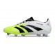 adidas Predator 2025 Elite FG Bianco Nero Limone Lucido
