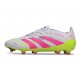 adidas Predator 2025 Elite FG Bianco Rosa Lucido Limone Lucido