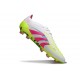 adidas Predator 2025 Elite FG Bianco Rosa Lucido Limone Lucido