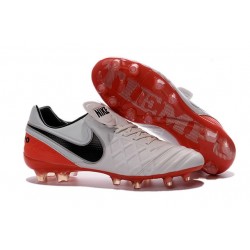 Nike Tiempo Legend VI FG Nuovo 2016 Scarpe da Calcio Bianco Rosso Nero