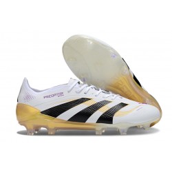 adidas Predator 2025 Elite FG Ftwr Bianco Nero Oro Met