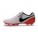 Nike Tiempo Legend VI FG Nuovo 2016 Scarpe da Calcio Bianco Rosso Nero