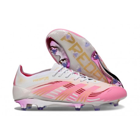 adidas Predator 2025 Elite FG Rosa Bianco