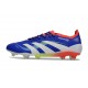 adidas Predator 2025 Elite FG Blu Lucido Ftwr Bianco Rosso Solare