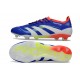 adidas Predator 2025 Elite FG Blu Lucido Ftwr Bianco Rosso Solare