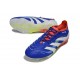 adidas Predator 2025 Elite FG Blu Lucido Ftwr Bianco Rosso Solare