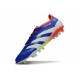 adidas Predator 2025 Elite FG Blu Lucido Ftwr Bianco Rosso Solare