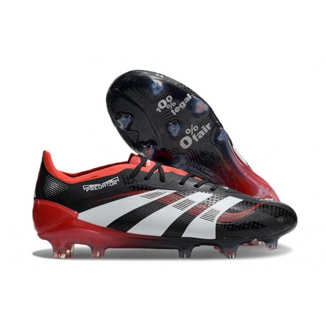 adidas Predator 2025 Elite FG Nero Bianco Rosso