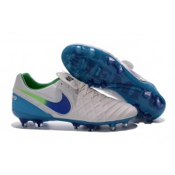 Nike Tiempo Legend VI FG Nuovo 2016 Scarpe da Calcio Bianco Blu