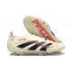 adidas Predator 25 Elite Senza Lacci FG Bianco Off Nero Core Rubino Puro