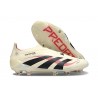 adidas Predator 25 Elite Senza Lacci FG Bianco Off Nero Core Rubino Puro