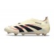 adidas Predator 25 Elite Senza Lacci FG Bianco Off Nero Core Rubino Puro